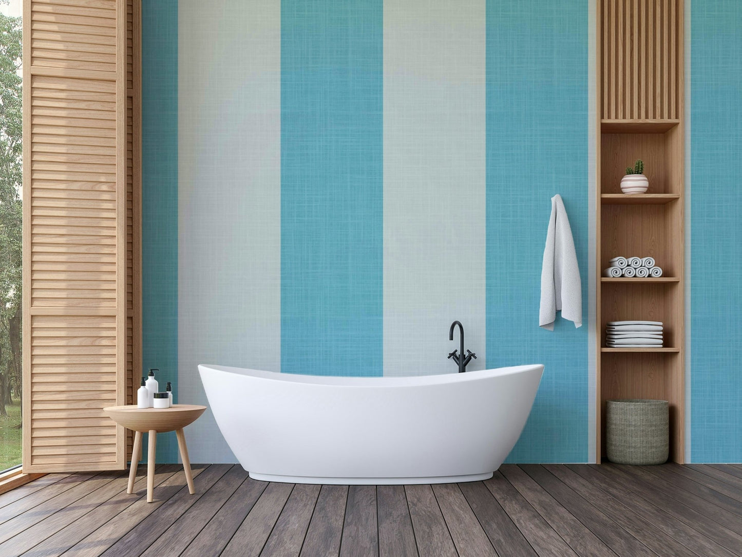 Durable wallpaper for walls with coastal design

