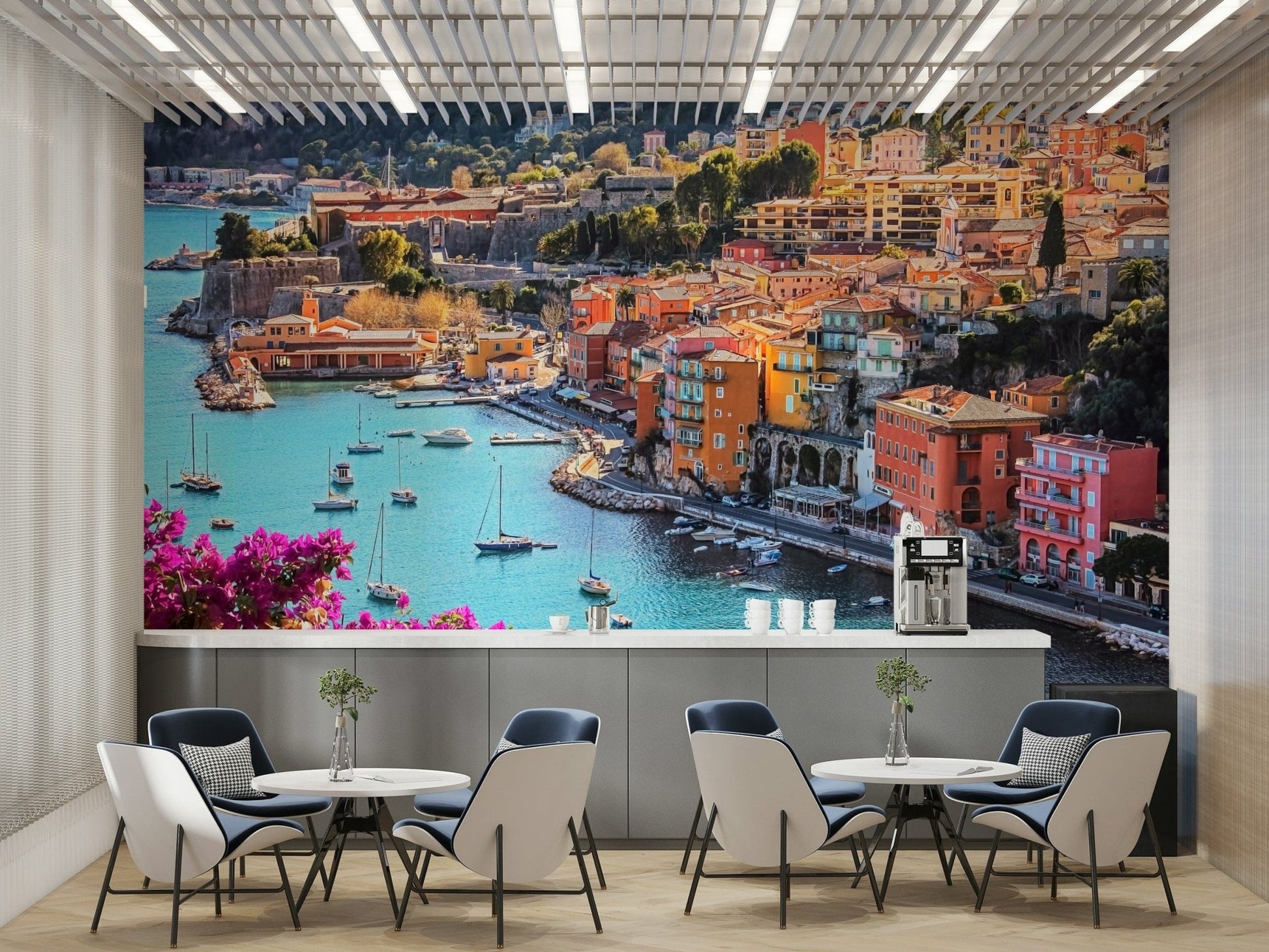 Vibrant Mediterranean Town Wallpaper GD178

