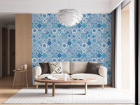 Azulejo Tiles 2 wallpaper featuring detailed floral and geometric tile patterns