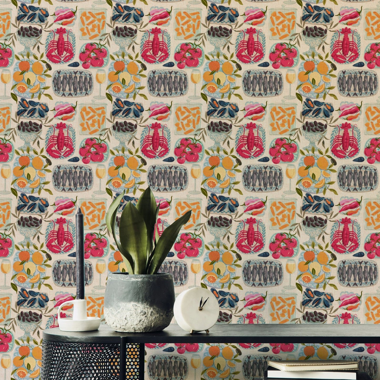 Warm and inviting Mediterranean wallpaper texture


