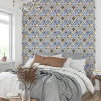 Vibrant Mediterranean mosaic wallpaper for walls

