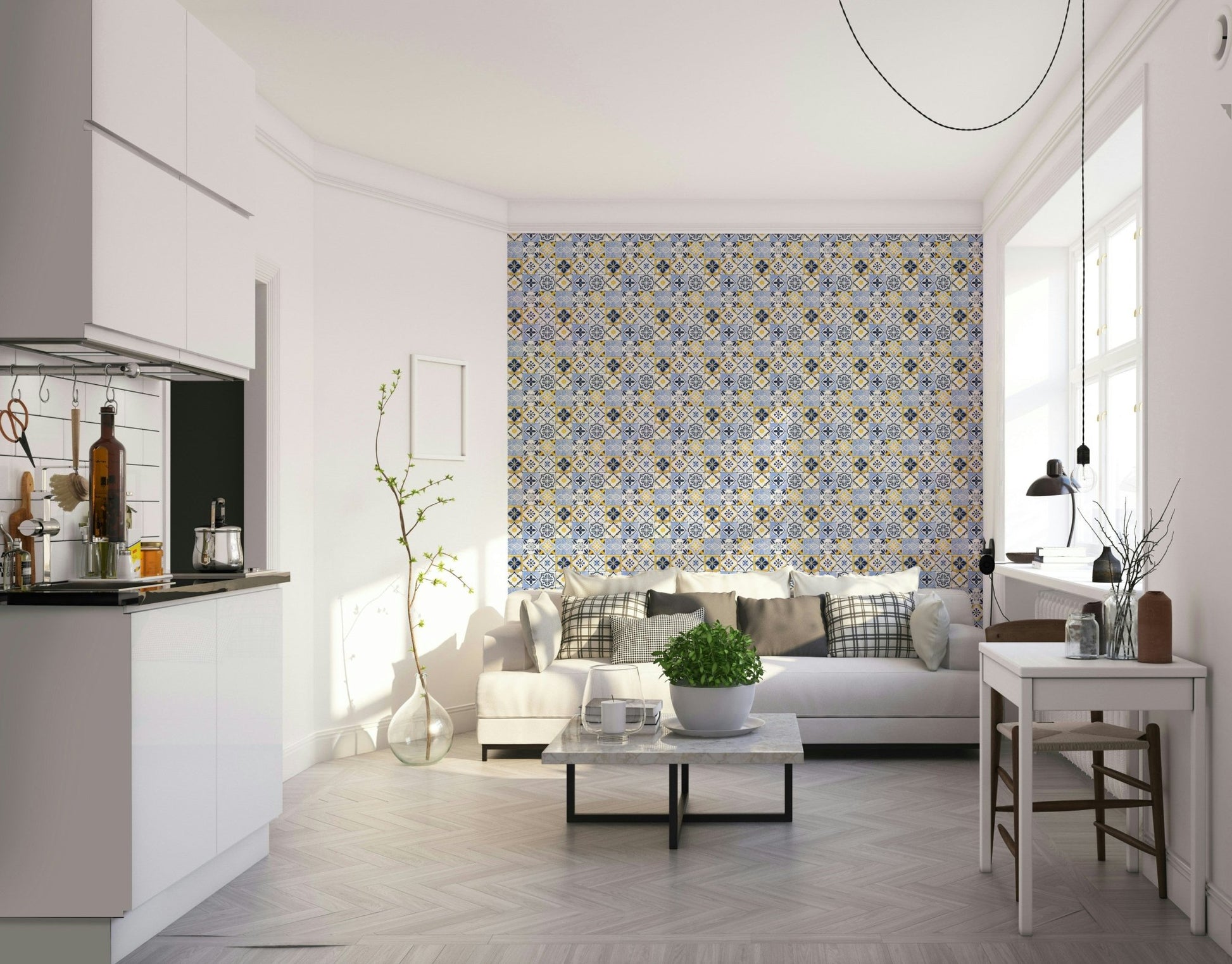 Elegant Mediterranean mosaic tiles for walls

