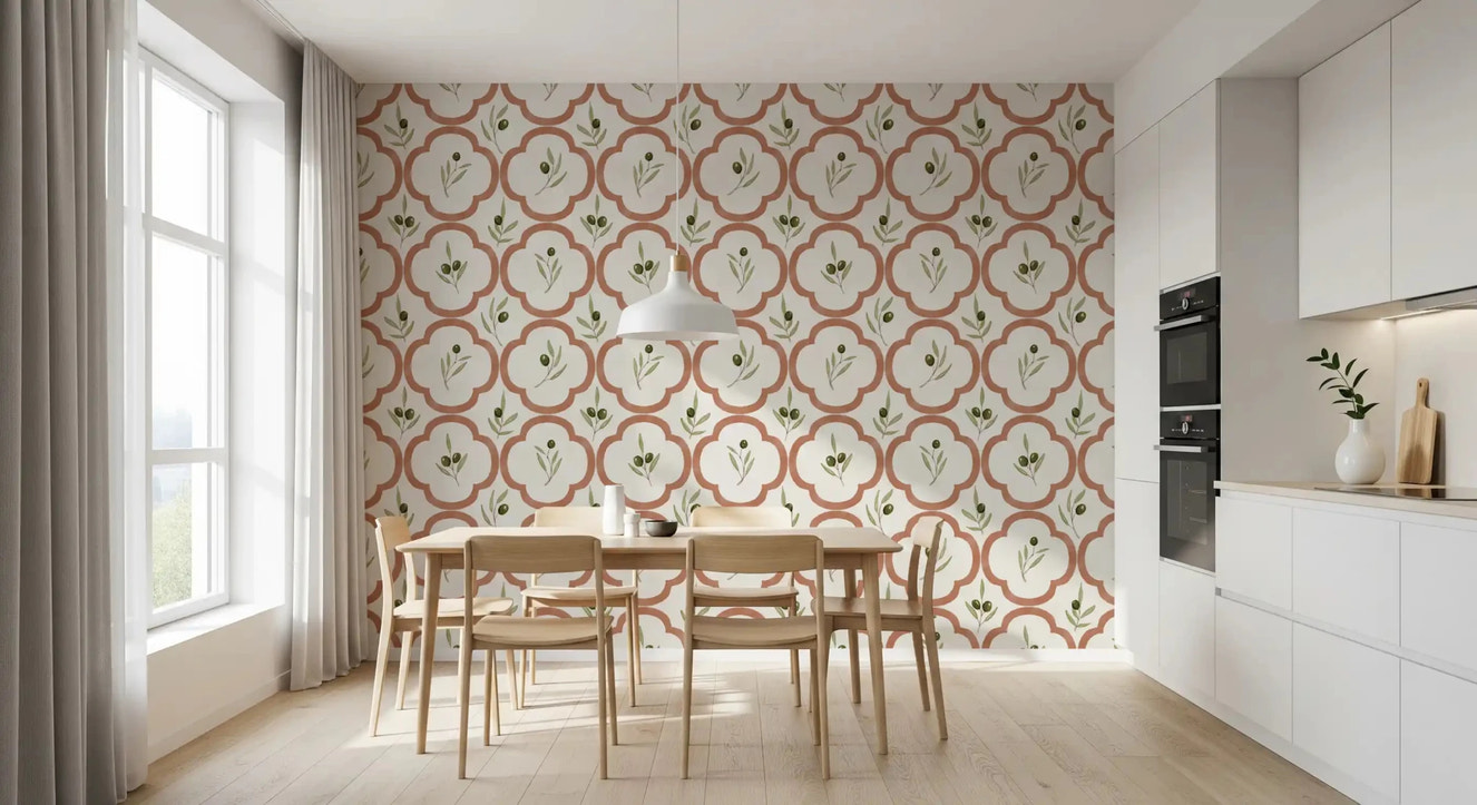 Mediterranean Olives Decor Wallpaper⁠GD9140