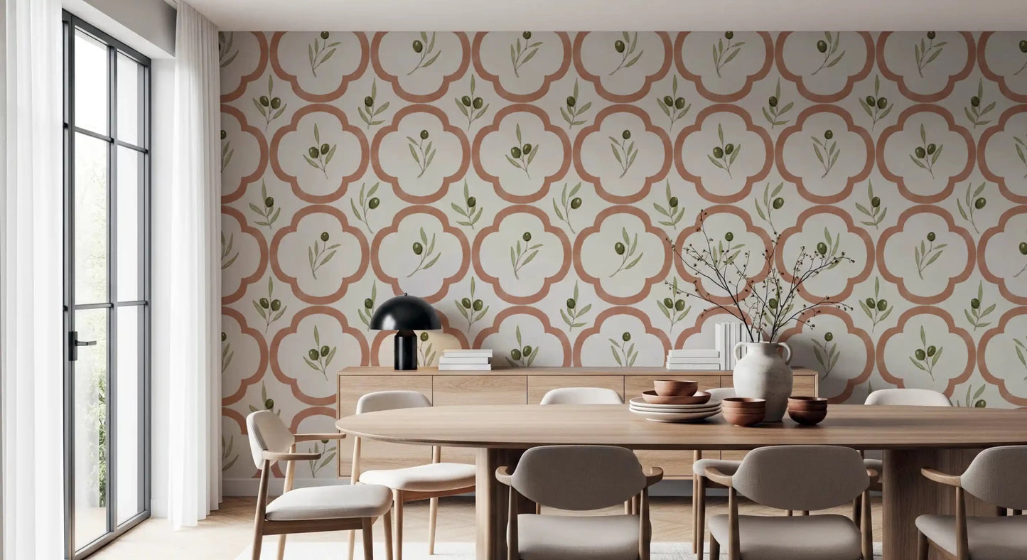 Mediterranean Olives Decor Wallpaper⁠GD9140