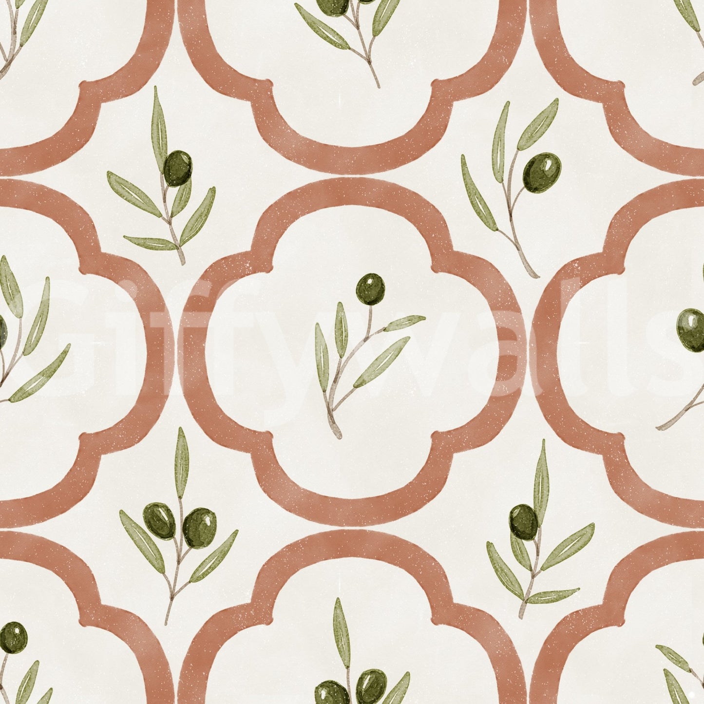 Mediterranean Olives Decor Wallpaper⁠GD9140