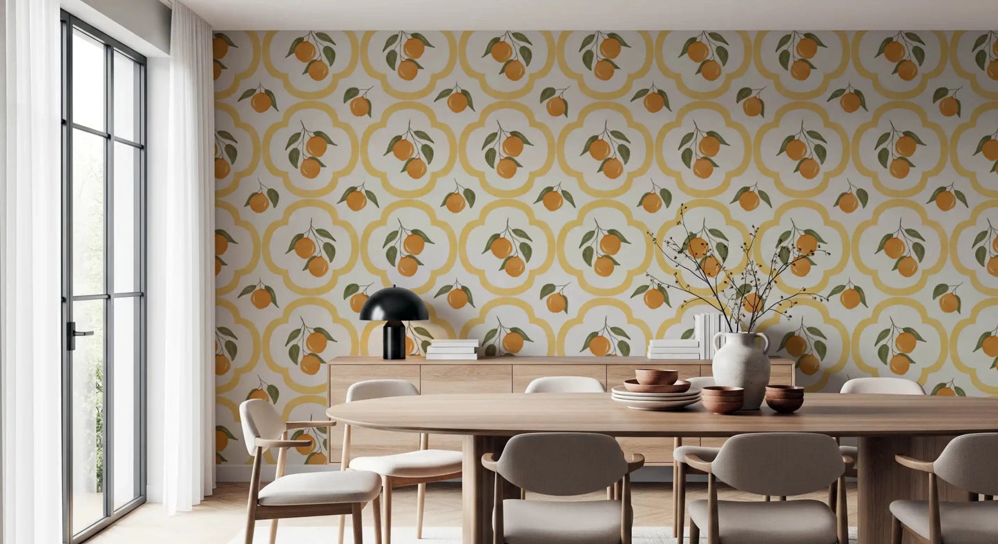 Mediterranean Oranges Decor Wallpaper⁠GD9139