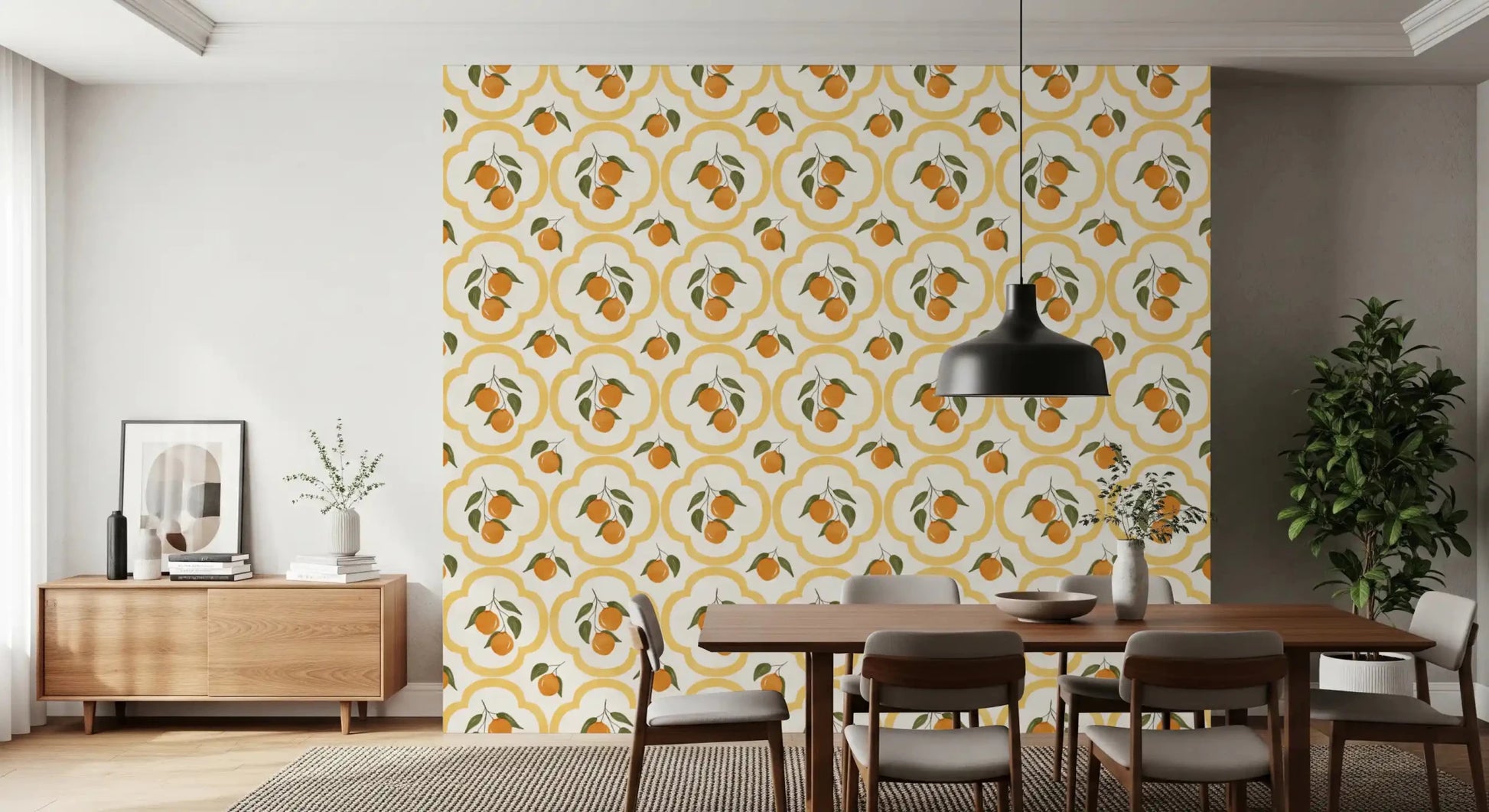 Mediterranean Oranges Decor Wallpaper⁠GD9139