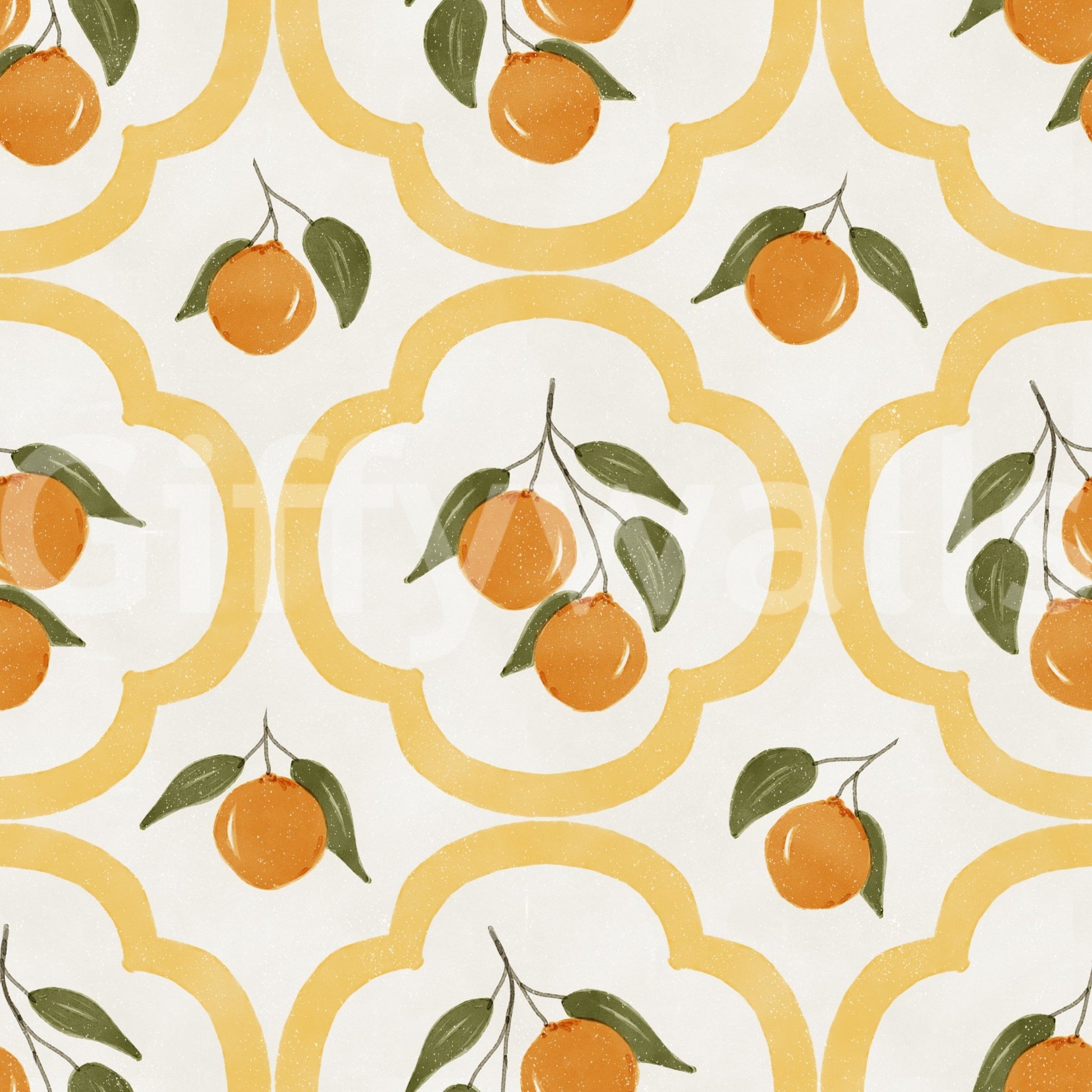 Mediterranean Oranges Decor Wallpaper⁠GD9139