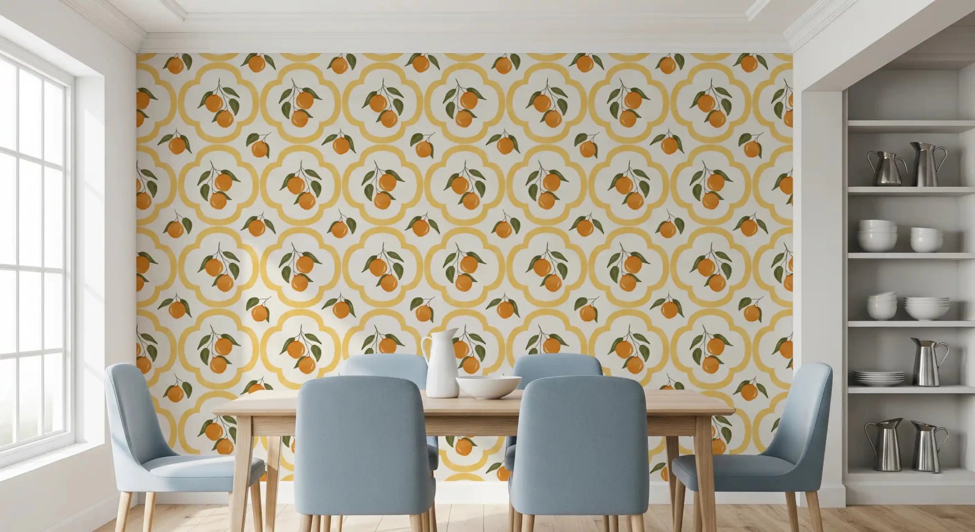 Mediterranean Oranges Decor Wallpaper⁠GD9139