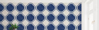 Mediterranean Quatrefoil Decor - Blue Wallpaper⁠GD9145