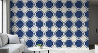 Mediterranean Quatrefoil Decor - Blue Wallpaper⁠GD9145