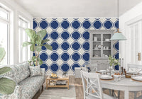Mediterranean Quatrefoil Decor - Blue Wallpaper⁠GD9145