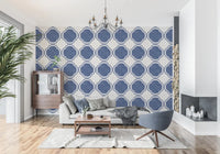Mediterranean Quatrefoil Decor - Blue Wallpaper⁠GD9145