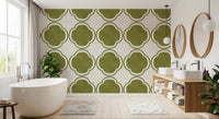 Mediterranean Quatrefoil Decor - Green Wallpaper⁠GD9144