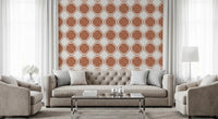 Mediterranean Quatrefoil Decor - Terracotta Wallpaper⁠GD9142