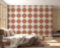 Mediterranean Quatrefoil Decor - Terracotta Wallpaper⁠GD9142