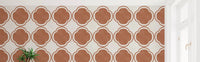 Mediterranean Quatrefoil Decor - Terracotta Wallpaper⁠GD9142
