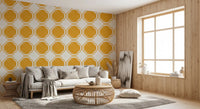 Mediterranean Quatrefoil Decor - Yellow Wallpaper⁠GD9143
