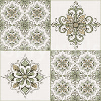 Earthy green wallpaper mural
