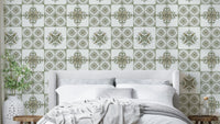 Floral tile wallpaper for walls
