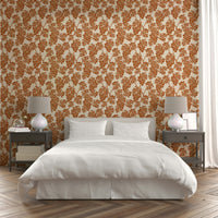 Beige Mediterranean vineyard wallpaper with natural texture

