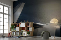 A calming seaside escape wallpaper mural that defines a space.

