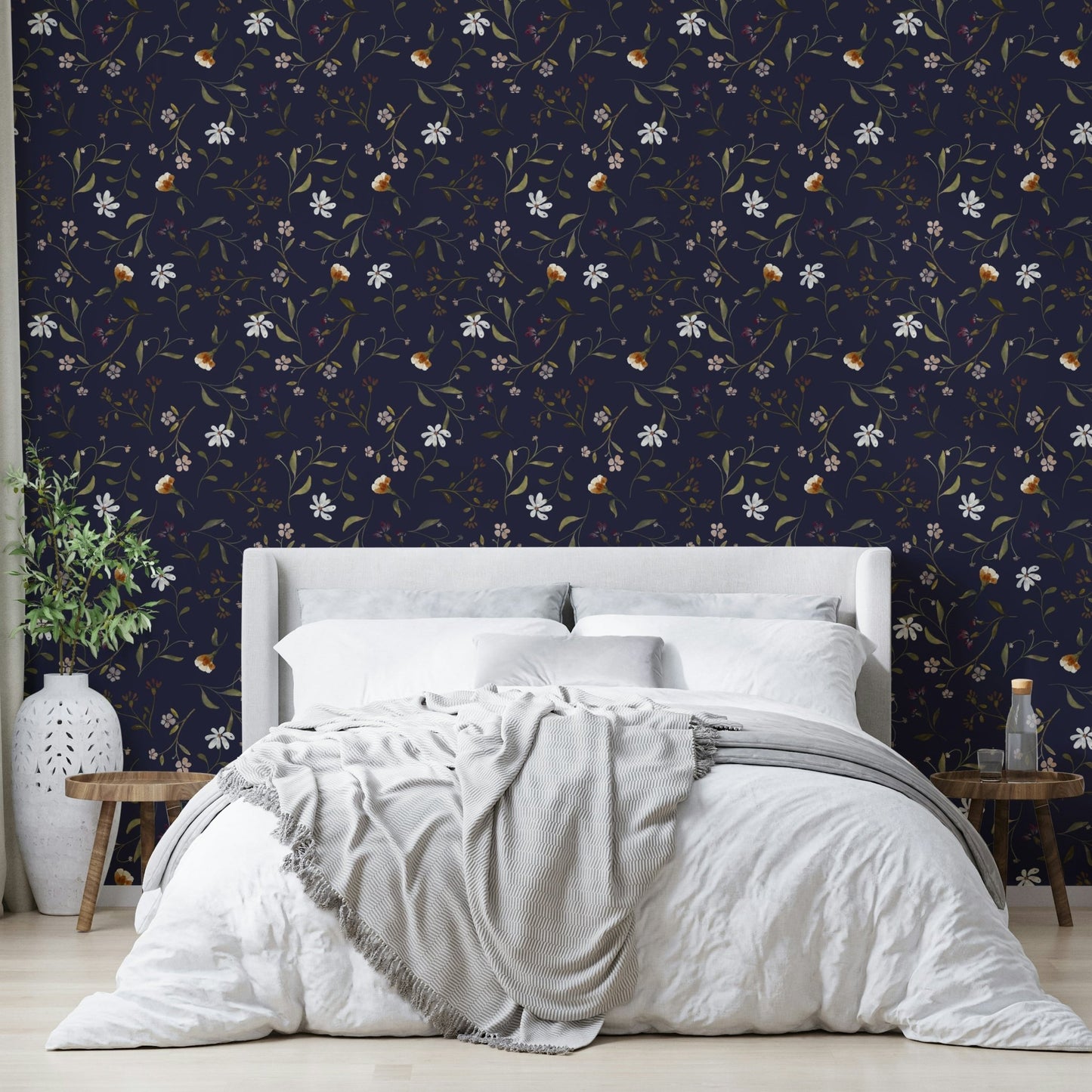 Memories in Petals wall mural with night theme

