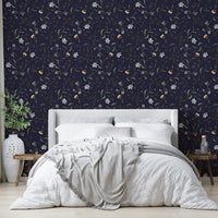 Memories in Petals wall mural with night theme

