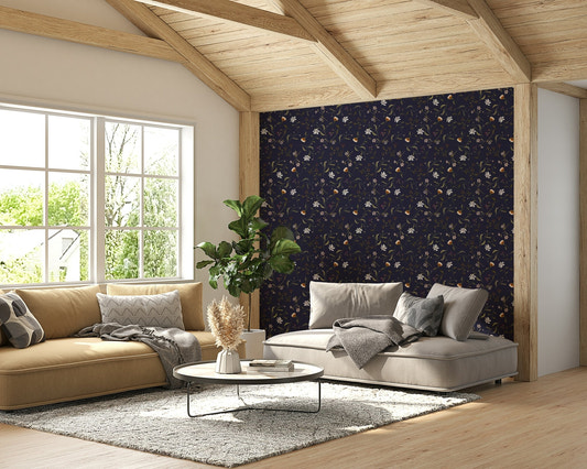 Nocturne Wallpaper featuring elegant petals pattern


