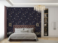 Dark floral wallpaper Memories in Petals for walls

