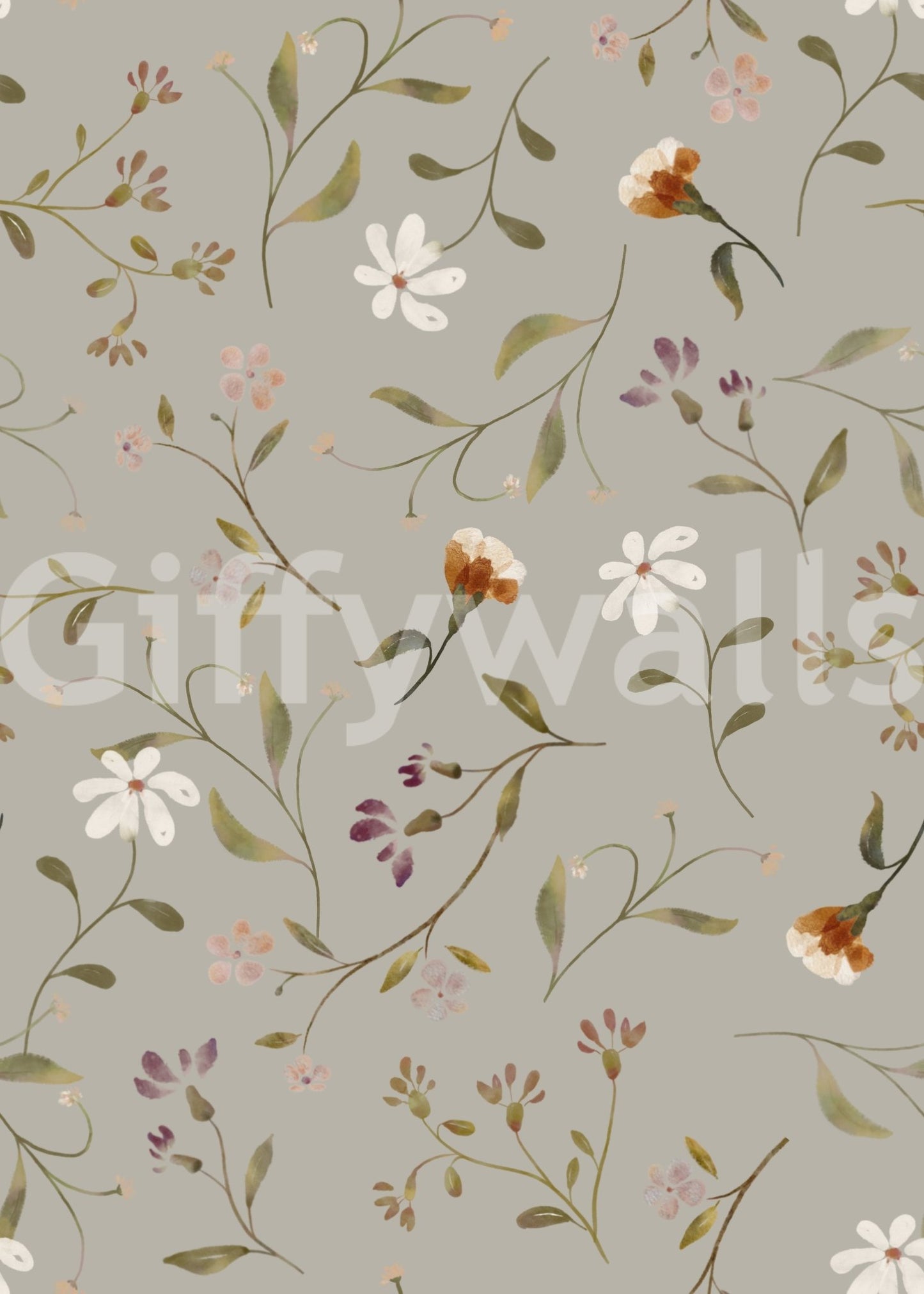 Memories in Petals Wallpaper⁠ Olive Wallpaper⁠