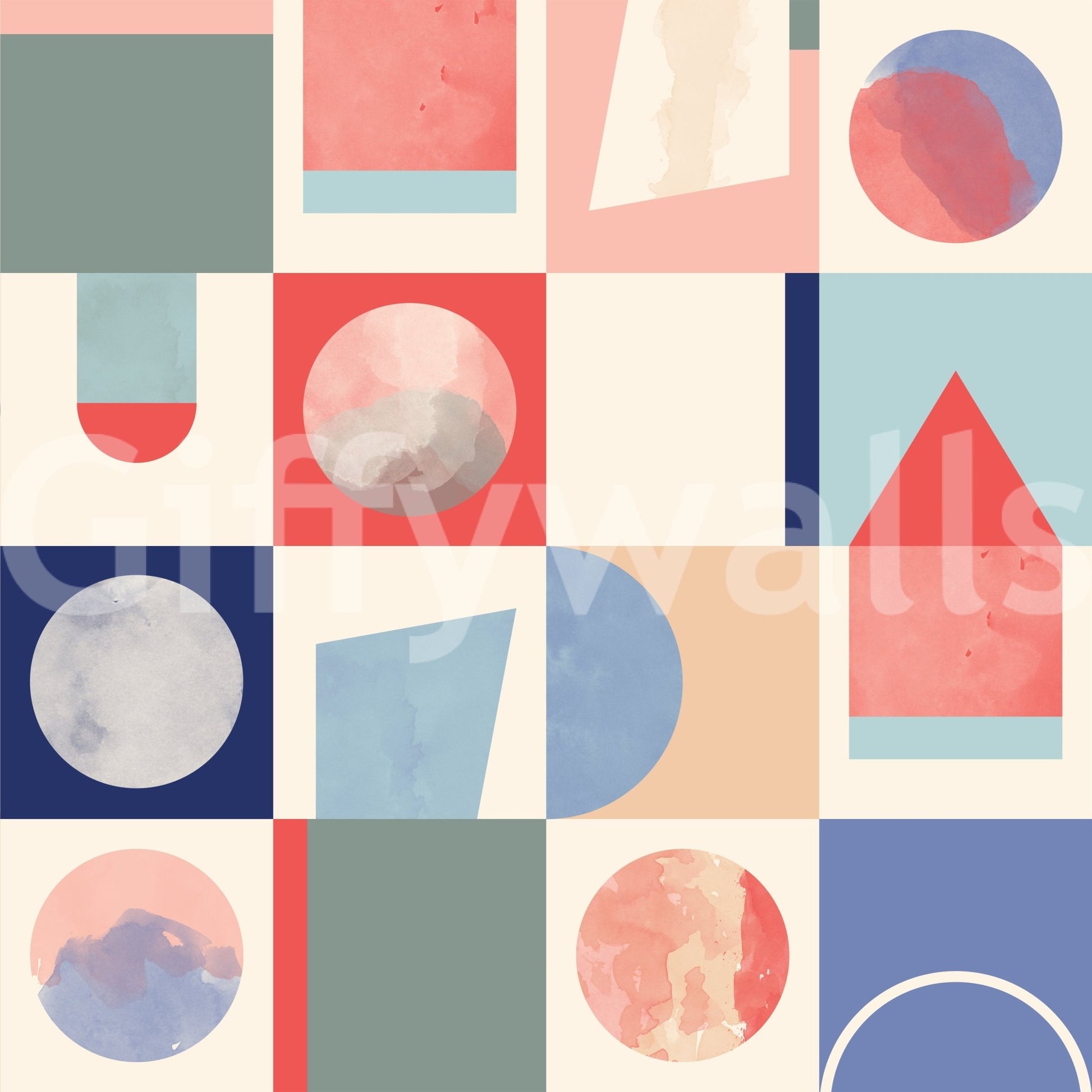 Contemporary pattern wall mural

