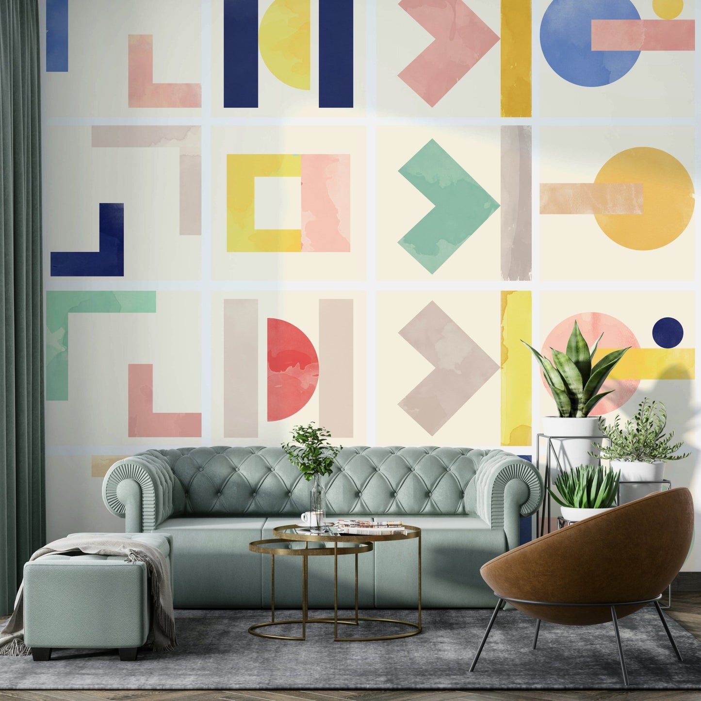 Contemporary mural wallpaper design

