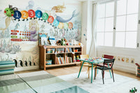 The mermaid has a long, flowing tail and hair.

