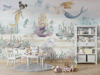 The light filters down from the surface, creating a gentle glow.

