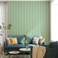 Soft green stripes wallpaper texture

