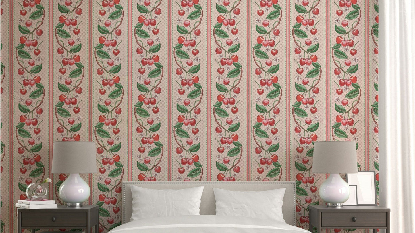 Durable and easy to install striped wallpaper

