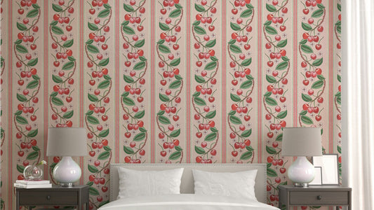 Durable and easy to install striped wallpaper


