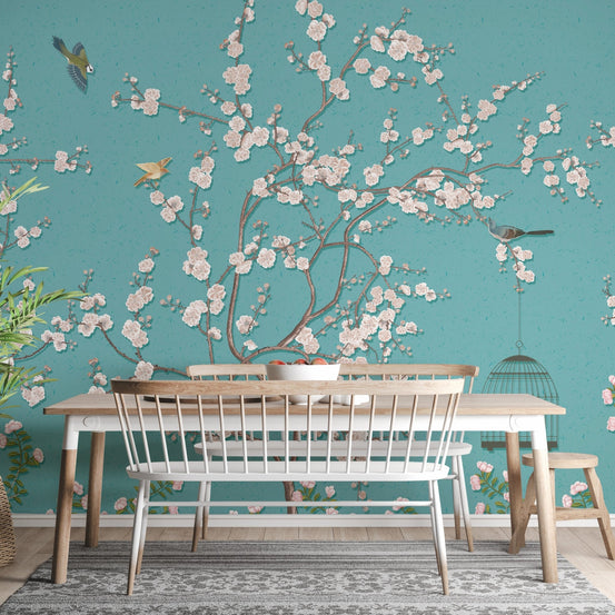 Elegant plum blossoms mural wallpaper
 A622