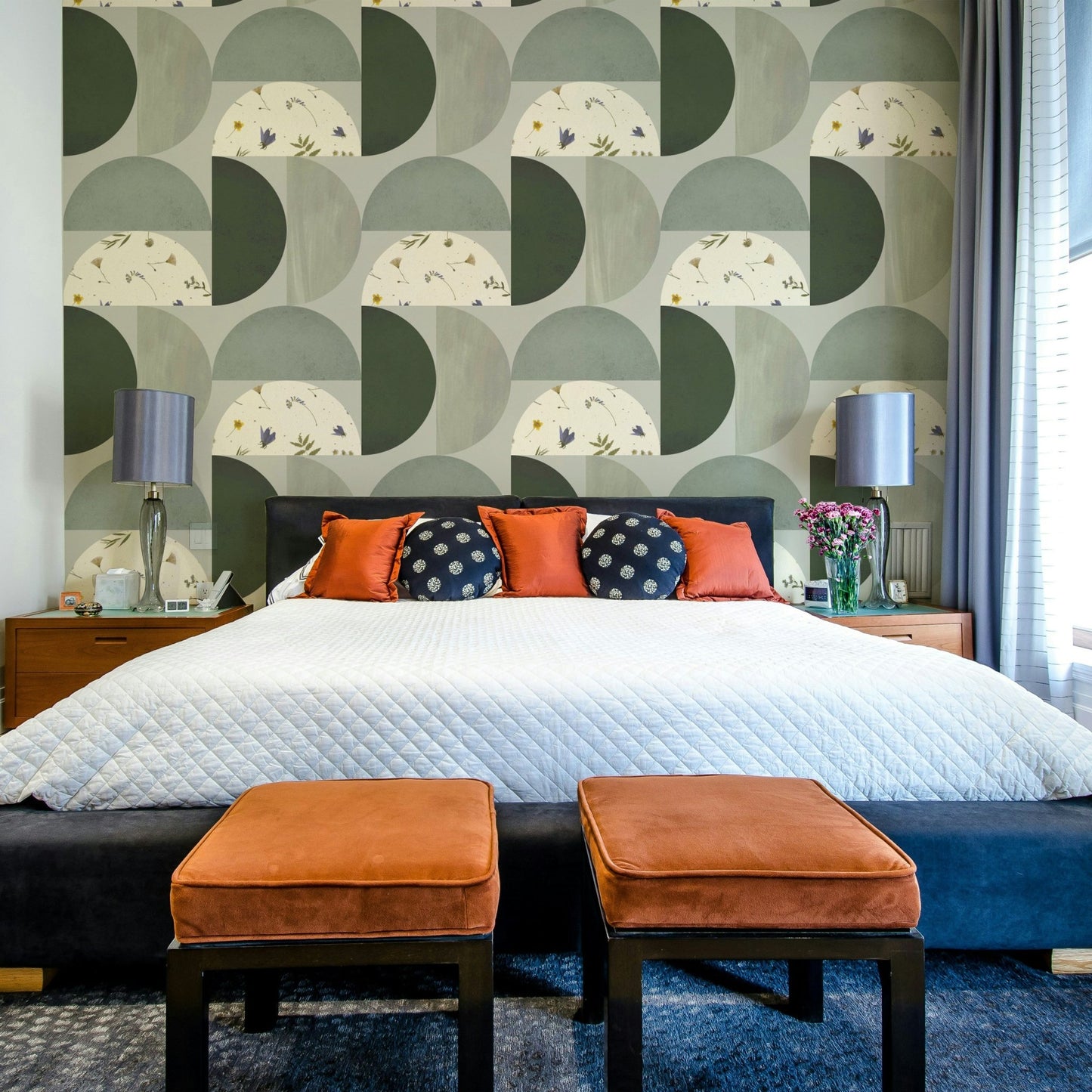 Peel-and-stick Mescolanza 18 wallpaper for easy application

