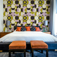 Eclectic interior styled with Mescolanza wall design

