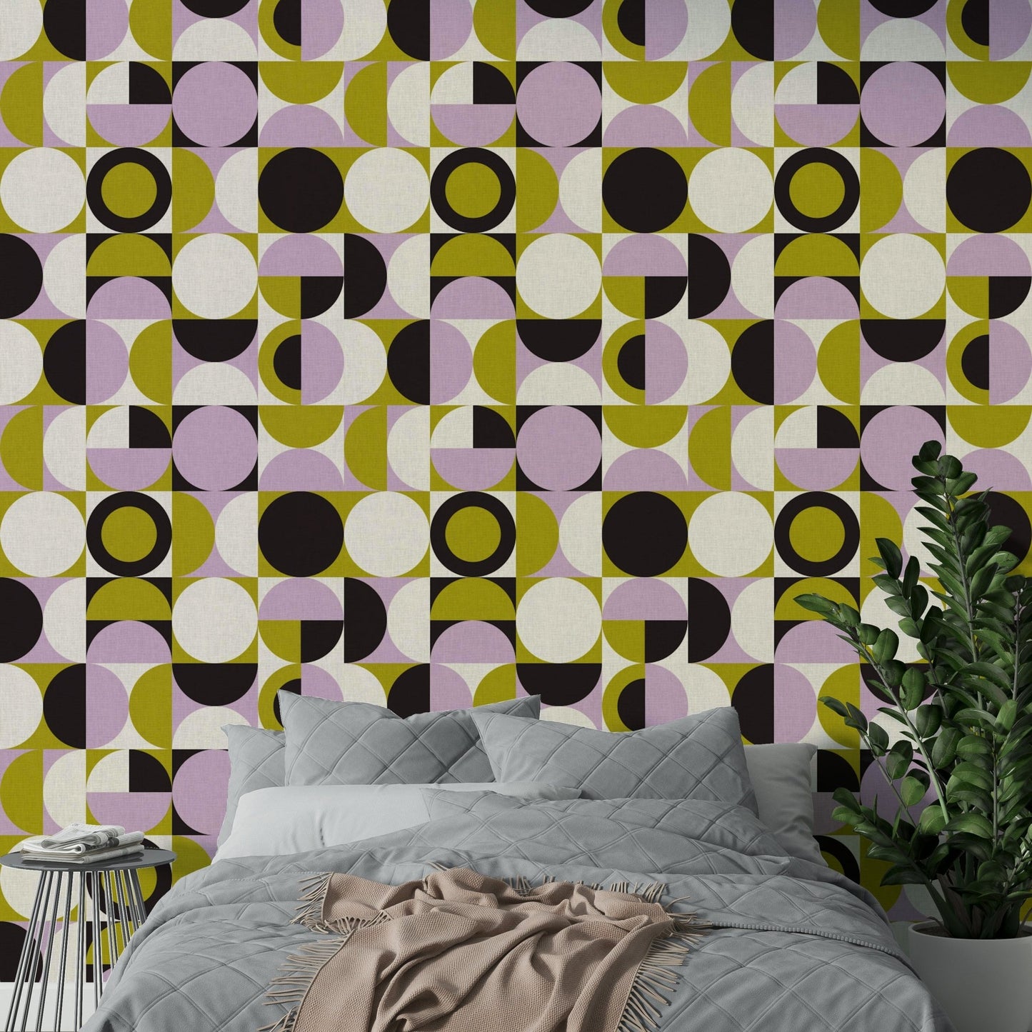 Textured artistic design on Mescolanza Wallpaper


