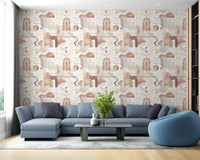 Watercolor pastel wall design elegance