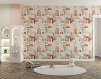 Watercolor-inspired pastel wall decor