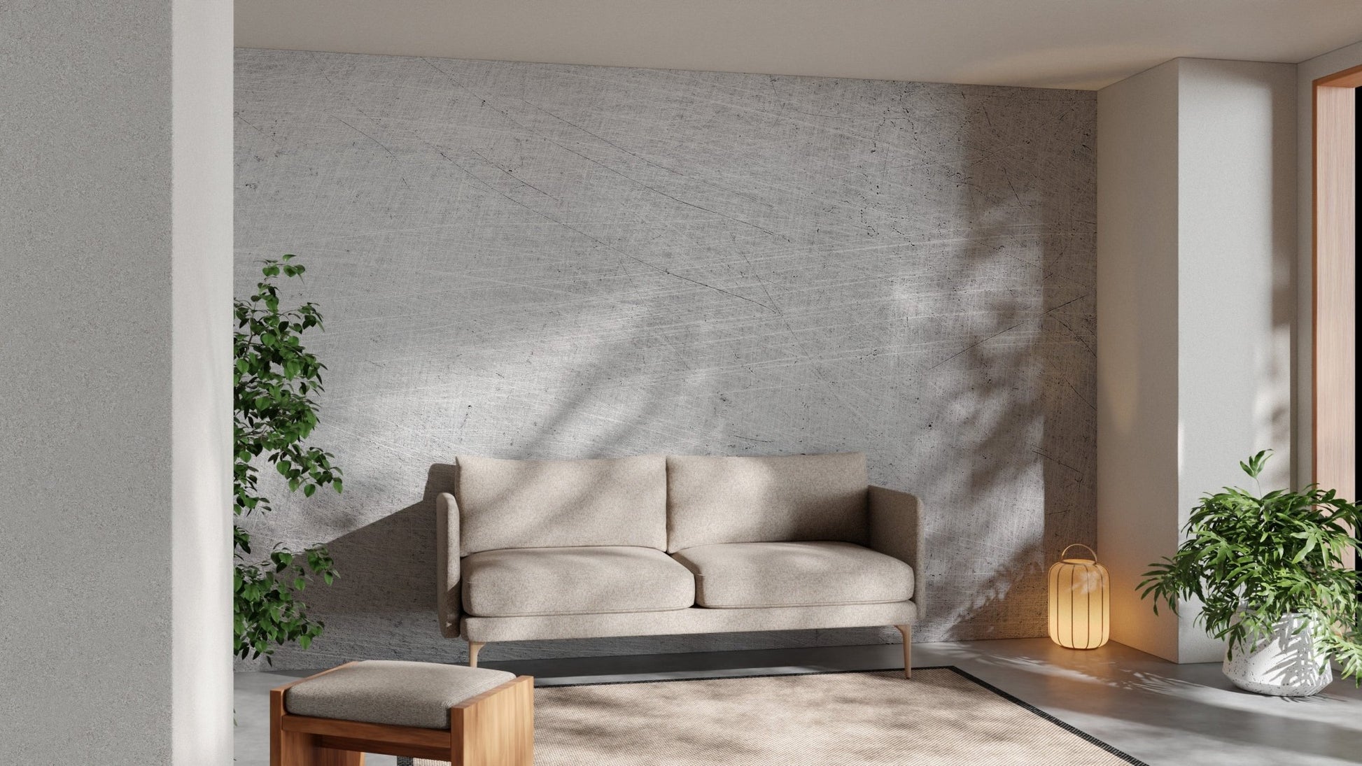 Modern metallic wall mural
