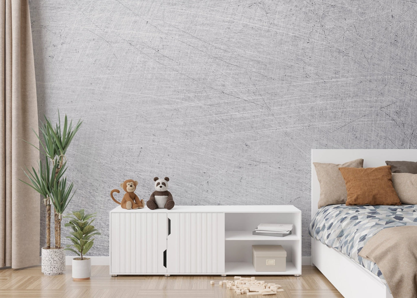 Textured metallic wall covering
