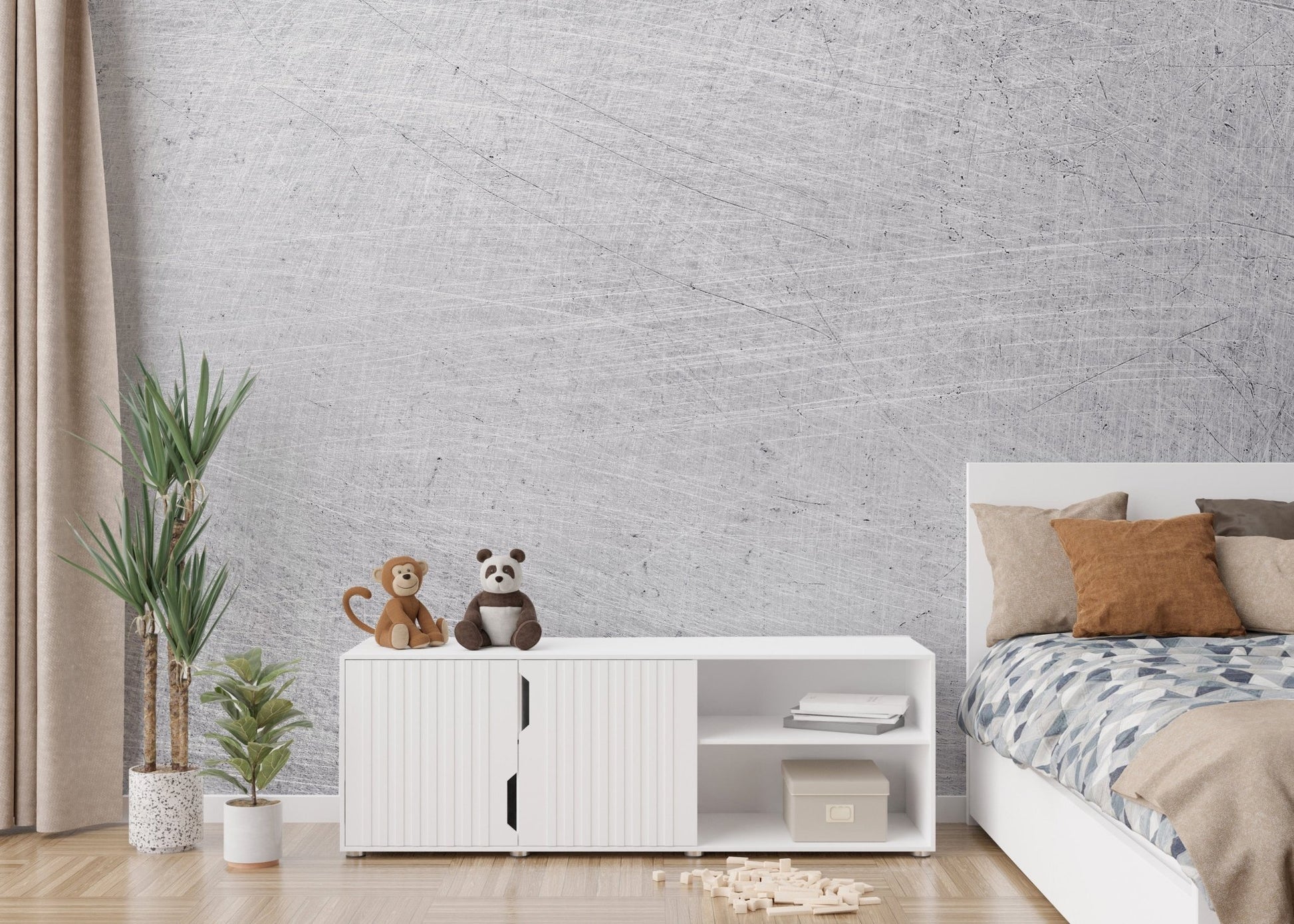 Textured metallic wall covering
