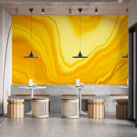 Metallic yellow Color flow wallpaper mural - Giffywalls A644