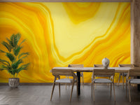 Metallic yellow Color flow wallpaper mural - Giffywalls A644