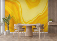 Metallic yellow Color flow wallpaper mural - Giffywalls A644